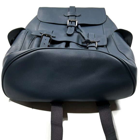 Coach‎ Hudson Leather Backpack Teal Blue Bucket School Work Briefcase Office main image 6